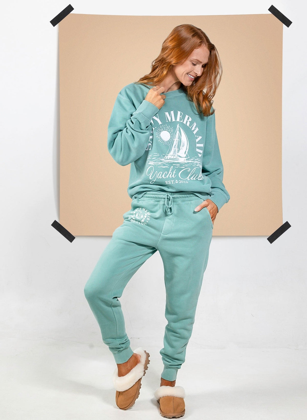 Yacht Club Mint Green Matching Sweatshirt