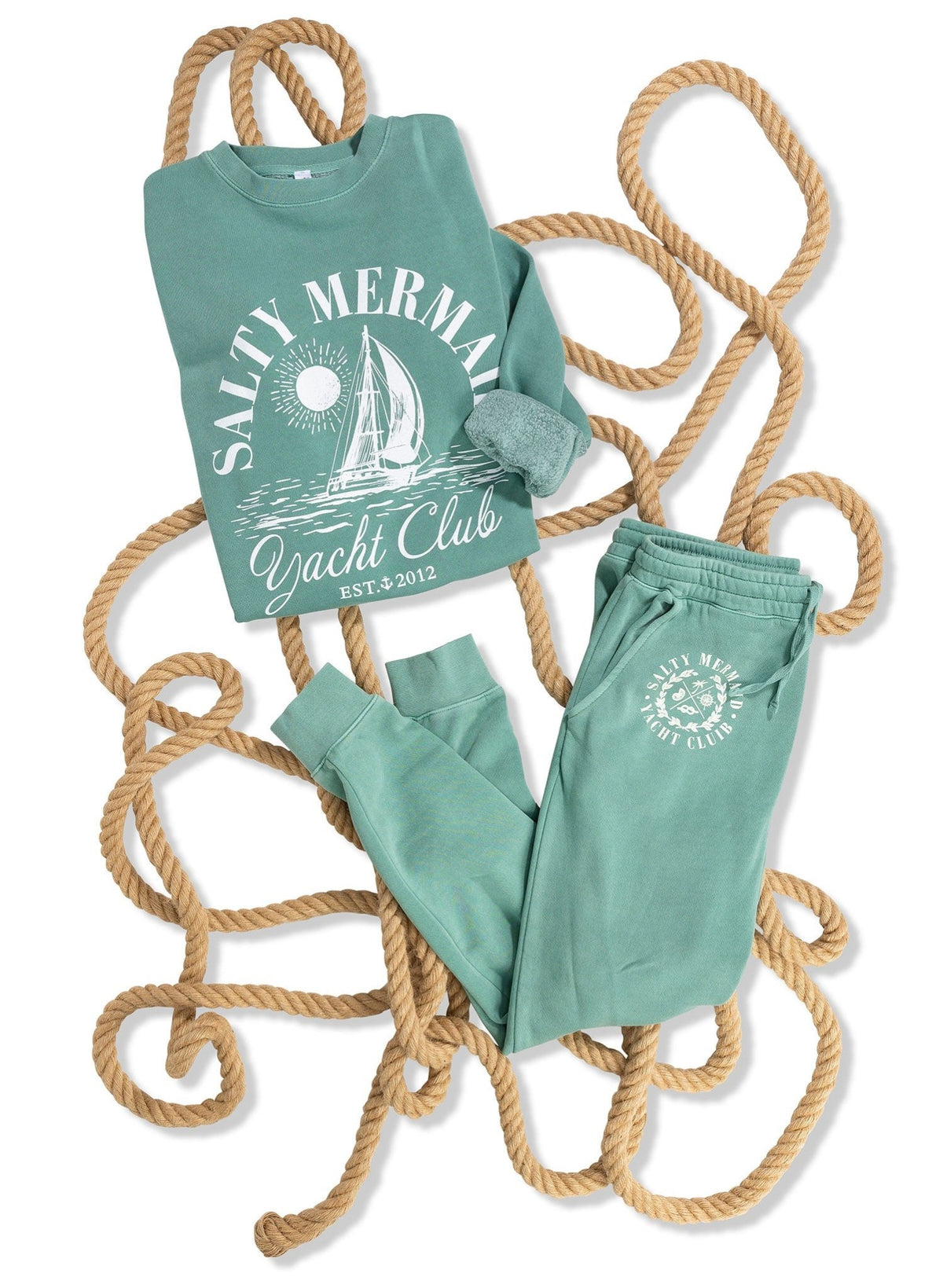 Yacht Club Mint Green Matching Sweatpants