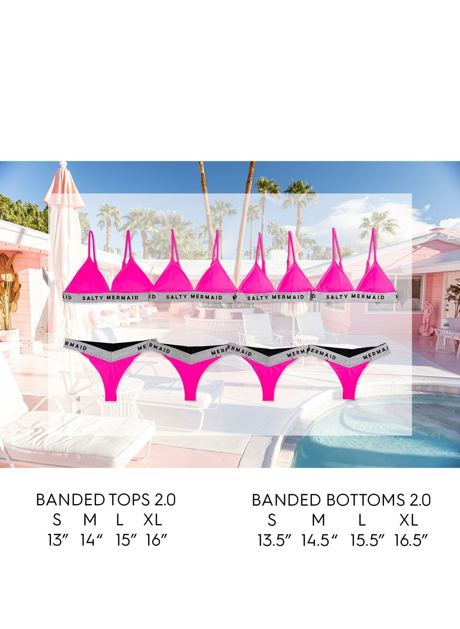 Banded Bikini Top 2.0 - My Private Jet Black / Silver