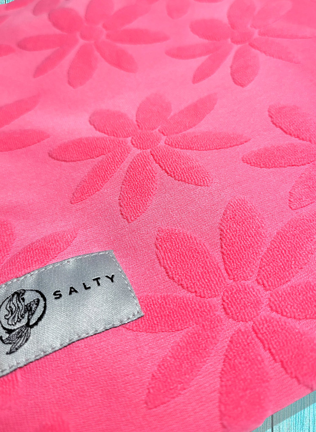 Bikini Bag Zipper Tote - Ditsy Daisy Pink