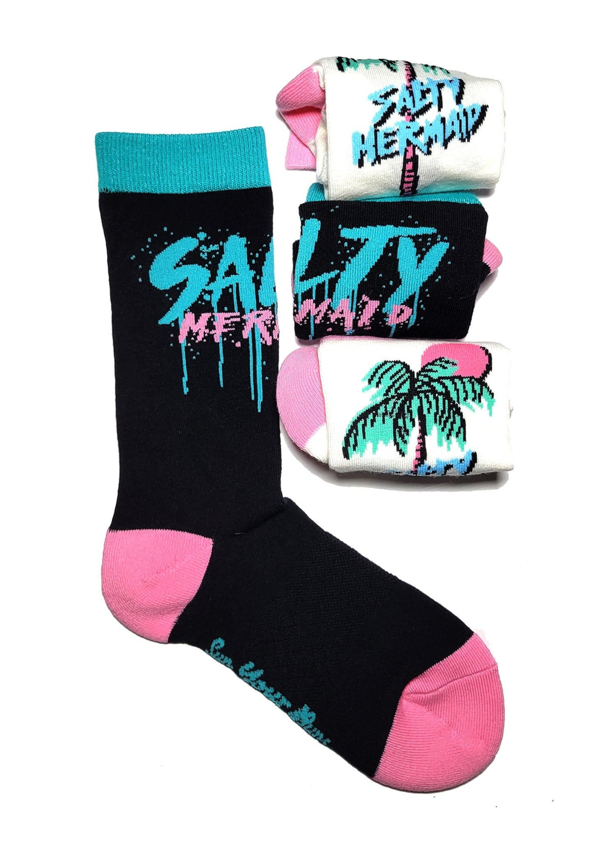 Salty Crew Socks - White/Pink