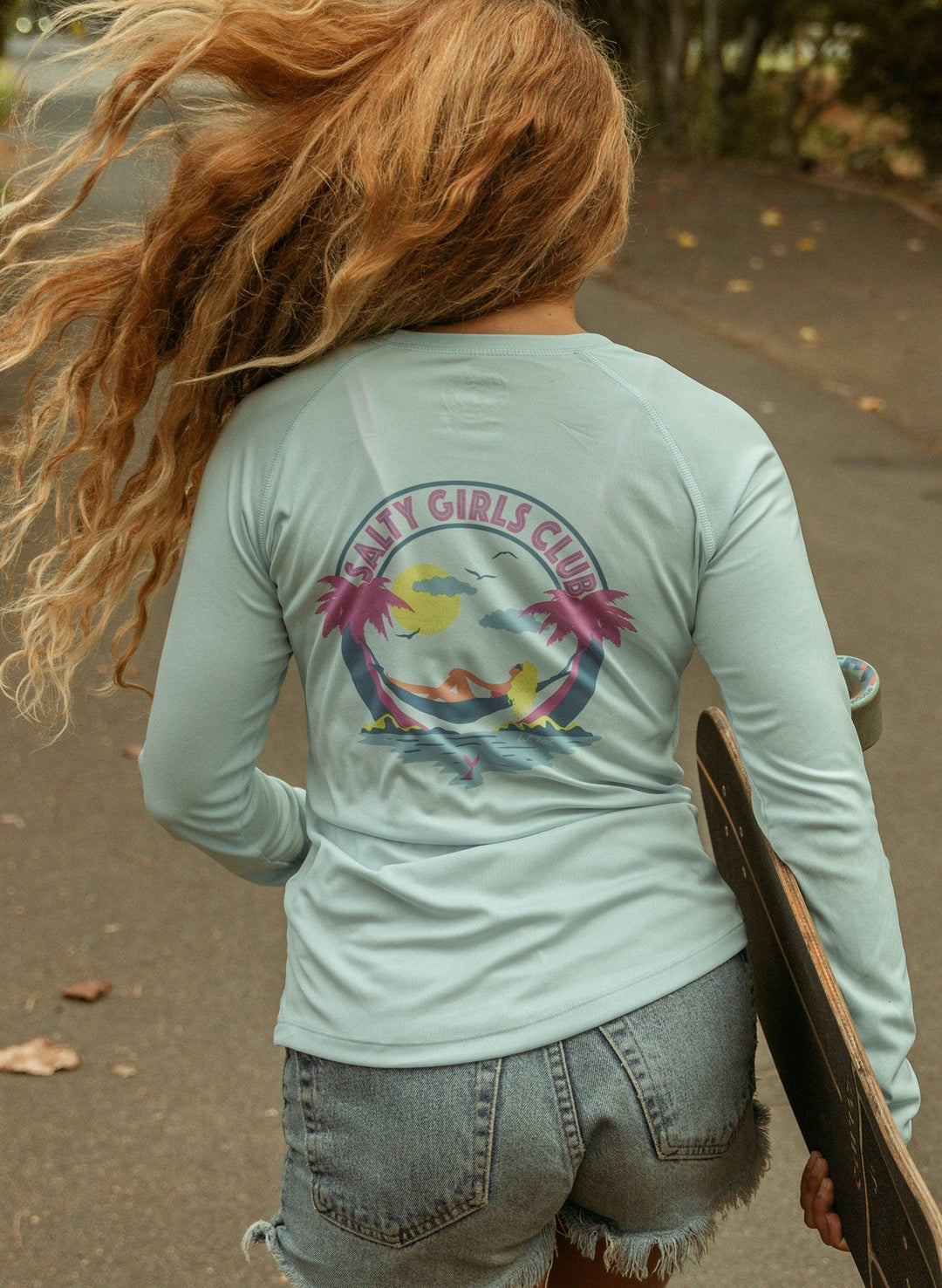 Salty Girls Club Blue Solar UPF 50+ Long Sleeve Shirt