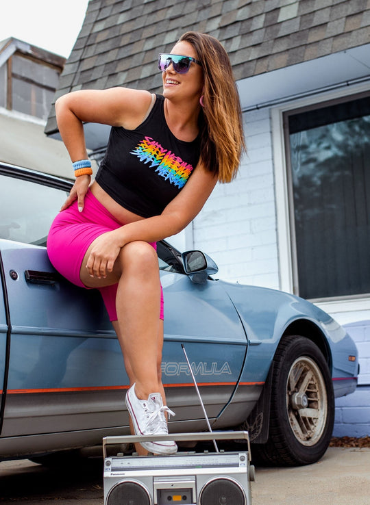 'Static Electricity' Cropped Tank