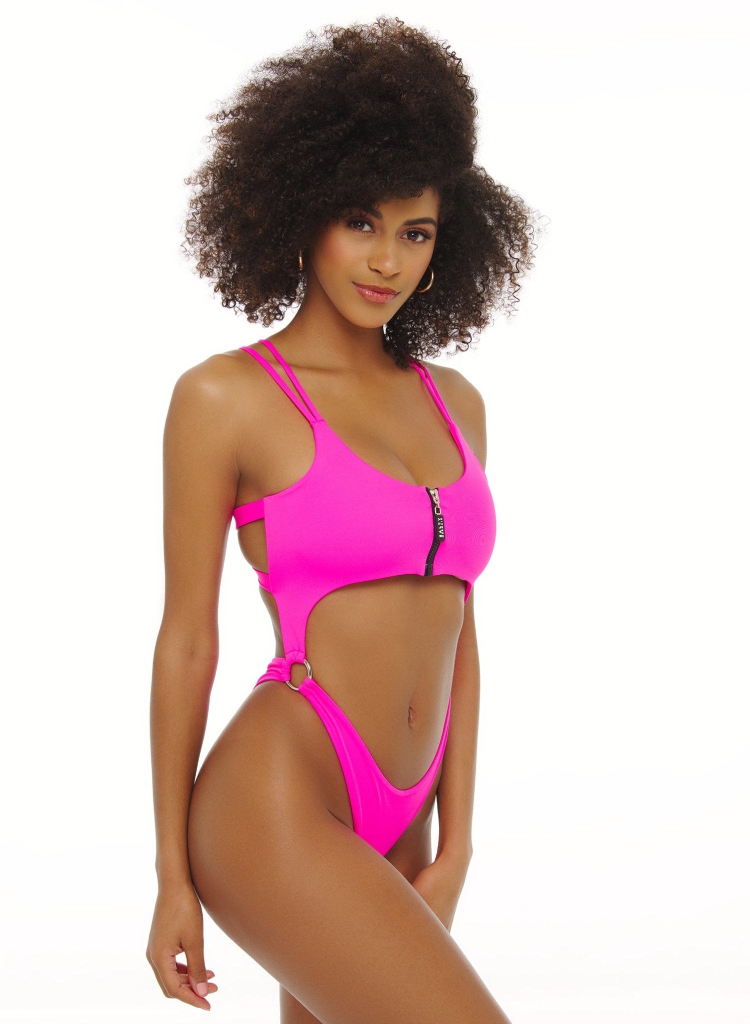 Zipper Top Monokini One-Piece - Tammy | Bubblegum Pink
