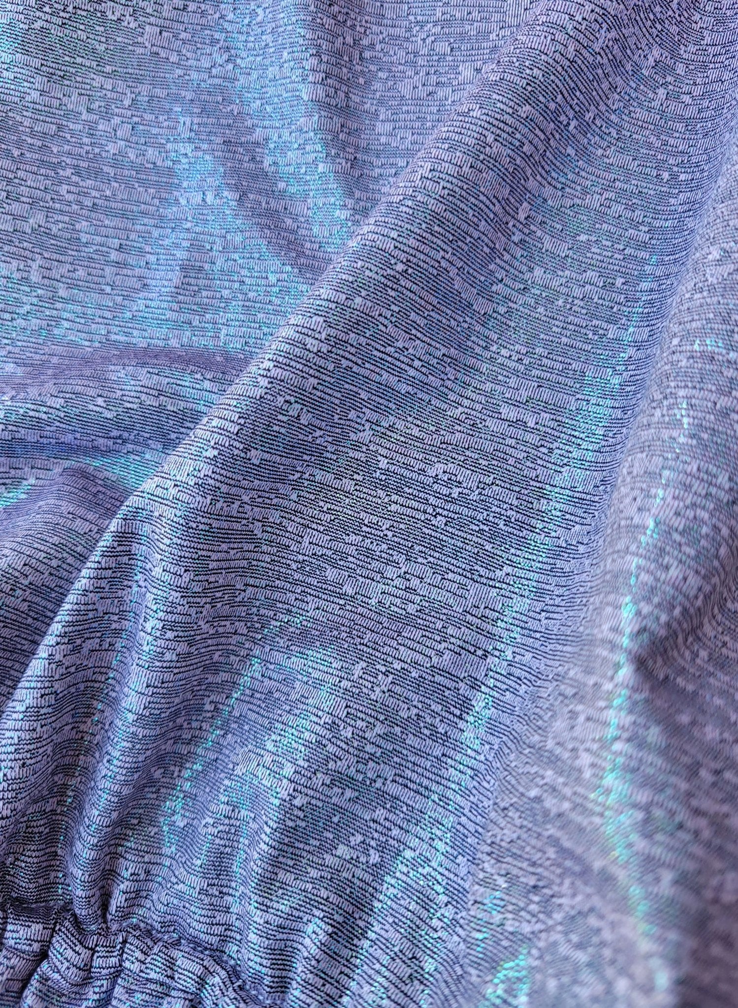 Tammy Zipper Front Sport Bikini Top - Shimmering Shells Silver