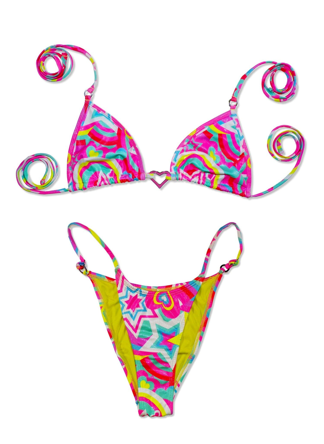 Tiffany Triangle Bikini Top - Shimmering Starburst Print
